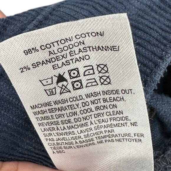 Lucky Brand Bridgette Navy‎ Corduroy Button Fly High Rise Jeans Size 2/26 - Picture 6 of 9